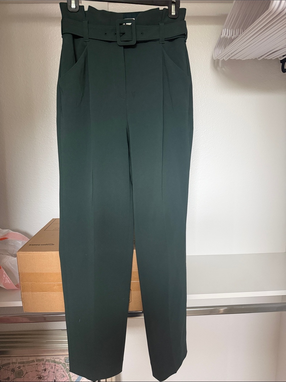 Artizia Green Paper Bag Waist Pants